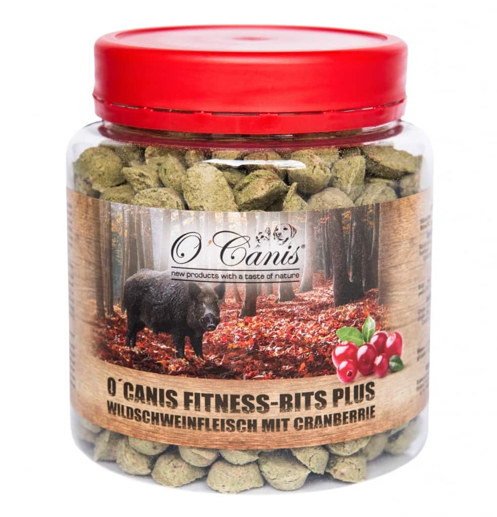 O'Canis Fitness-Bits PLUS dzik z żurawiną 300g przysmak trenerski dla psa