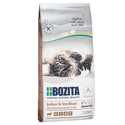 BOZITA Indoor & Sterilised Grain Free z reniferem 2 kg 