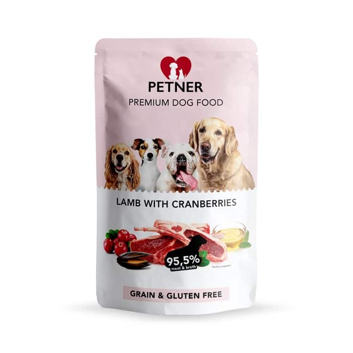 Petner Premium Dog Food lamb with cranberries 500g 