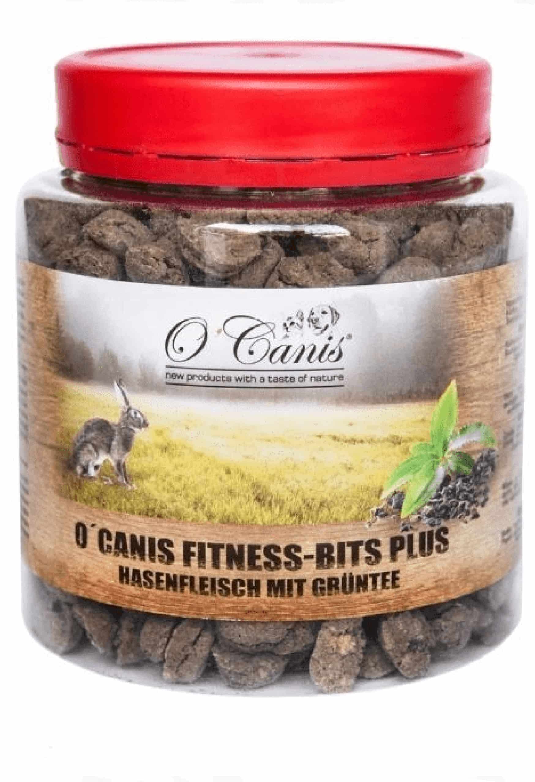 O'Canis Fitness-Bits PLUS zając z zieloną herbatą 300g przysmak trenerski dla psa 