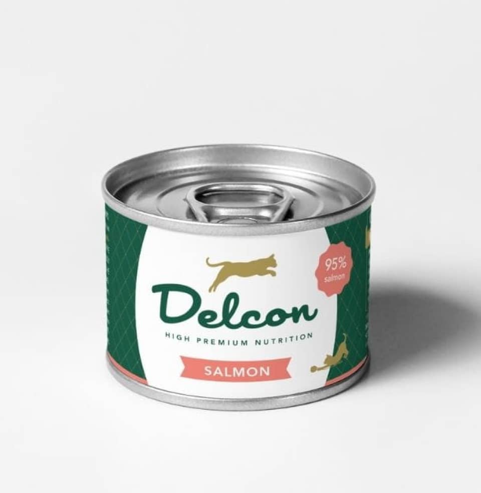 Delcon Cat Pate Adult Salmon (łosoś) puszka 85g