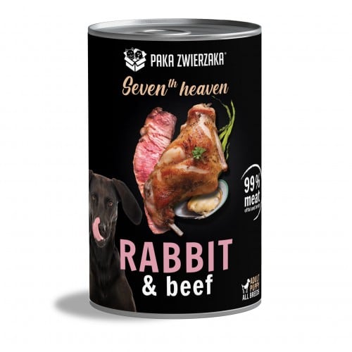 PAKA ZWIERZAKA Rabbit & Beef (królik i wołowina) karma mokra SUPERPREMIUM dla psów w każdym wieku 400g